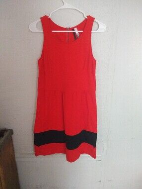 Kensie Bright Red Sleeveless Dress with Back Zipper